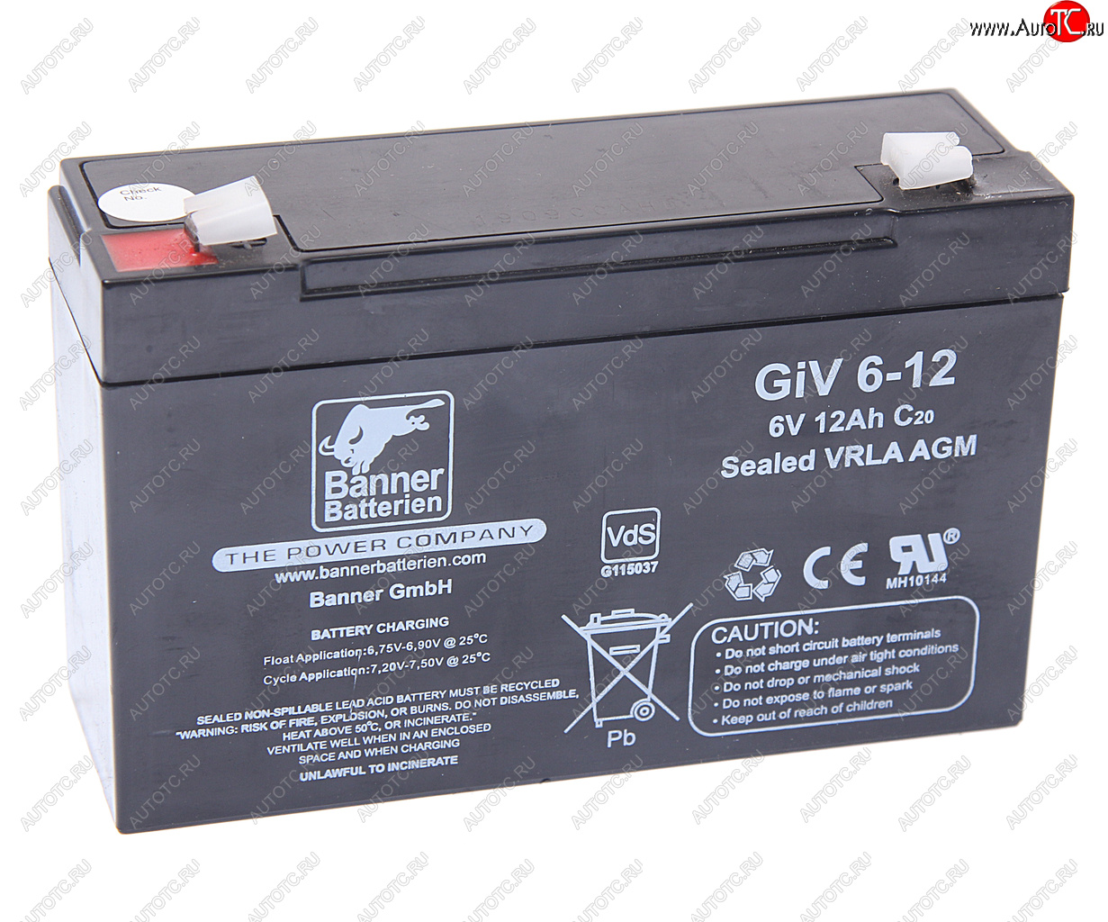 2 699 р. Аккумулятор BANNER GIV 12Ач BANNER 3ст12 giv 06-12  с доставкой в г. Кемерово
