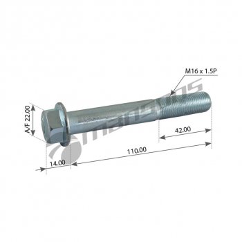 115 р. Болт MAN крепления опоры кабины (М16x1.5х110мм) MANSONS MANSONS 400.557  с доставкой в г. Кемерово. Увеличить фотографию 1