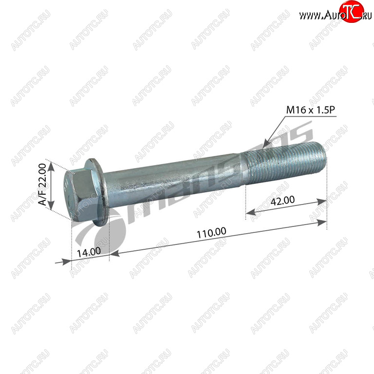115 р. Болт MAN крепления опоры кабины (М16x1.5х110мм) MANSONS MANSONS 400.557  с доставкой в г. Кемерово