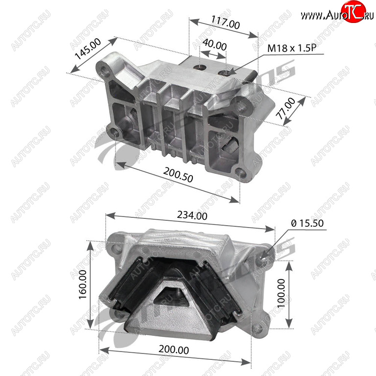 5 899 р. Подушка MAN TGA,TGS,TGX двигателя задняя MANSONS MANSONS 400.571  с доставкой в г. Кемерово