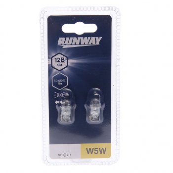 67 р. Лампа 12V W5W T10 W2.1x9.5d блистер (2шт.) RUNWAY RUNWAY 4030 RUNWAY 4030  с доставкой в г. Кемерово. Увеличить фотографию 1