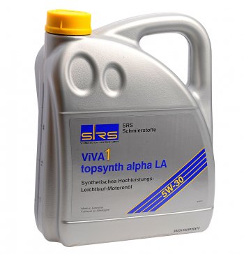 5 899 р. Масло моторное VIVA 1 TOPSYNTH ALPHA LA 5W30 синт.4л SRS SRS 4033885000540  с доставкой в г. Кемерово. Увеличить фотографию 1