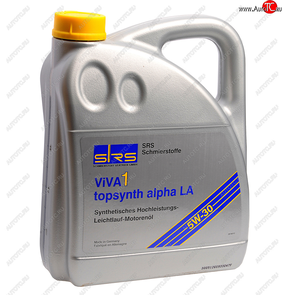 5 899 р. Масло моторное VIVA 1 TOPSYNTH ALPHA LA 5W30 синт.4л SRS SRS 4033885000540  с доставкой в г. Кемерово