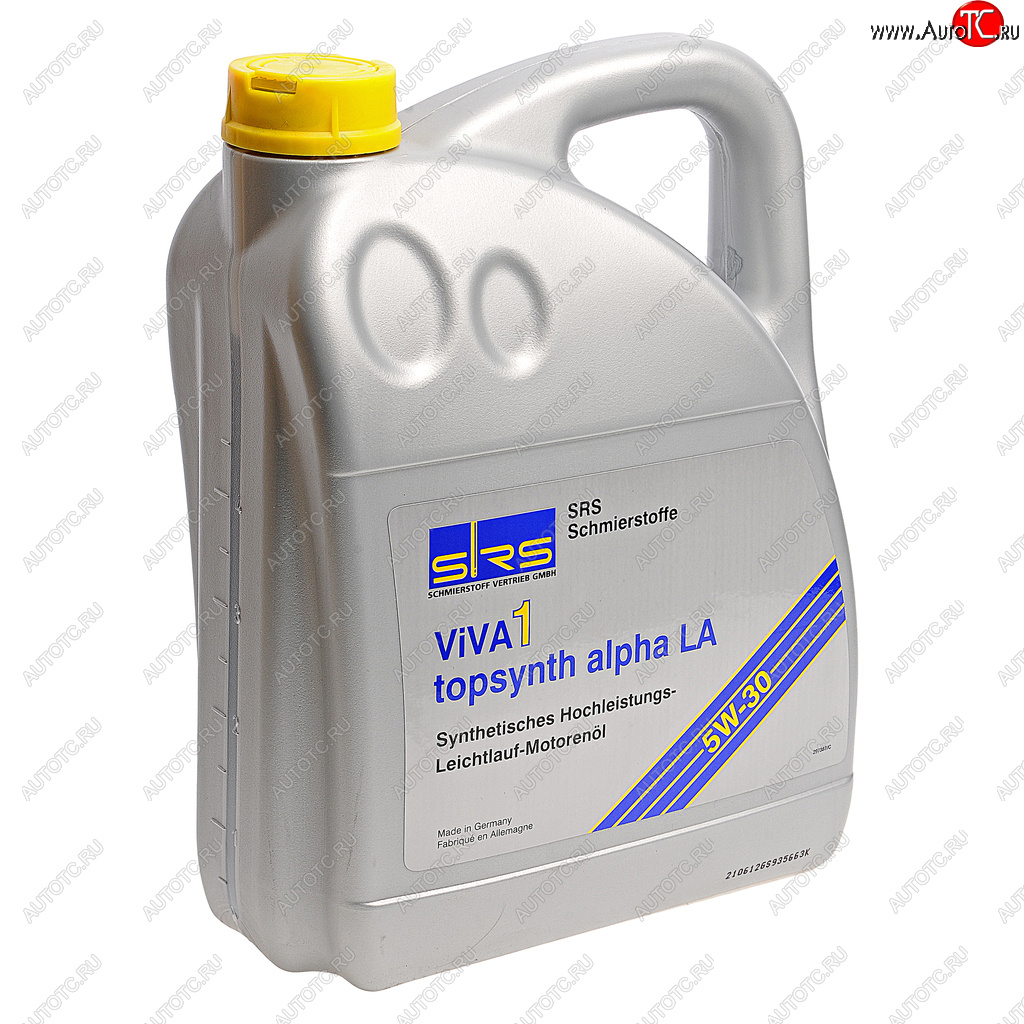 6 549 р. Масло моторное VIVA 1 TOPSYNTH ALPHA LA 5W30 синт.5л SRS SRS 4033885001127  с доставкой в г. Кемерово