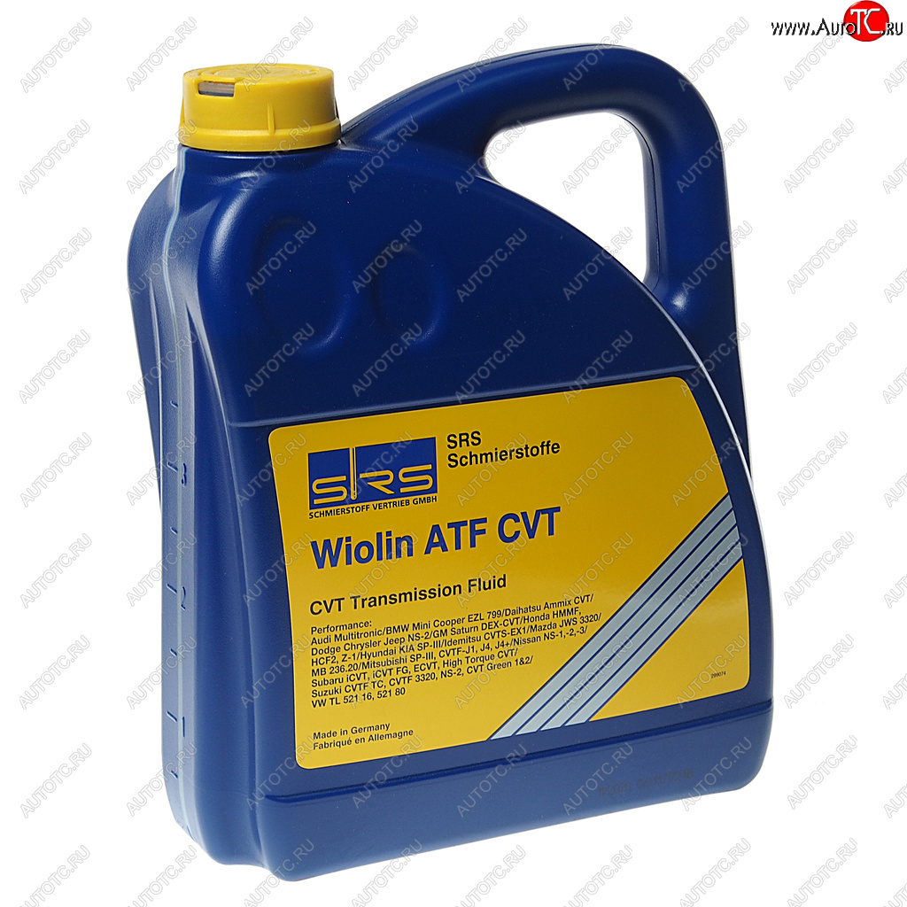 6 199 р. Масло трансмиссионное WIOLIN ATF CVT (ЖЕЛТОЕ) 4л SRS SRS 403388500193  с доставкой в г. Кемерово