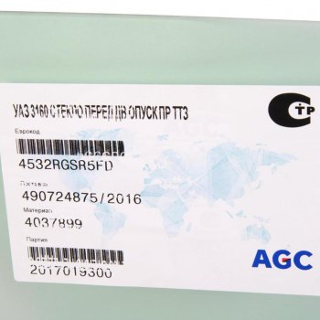 799 р. Стекло опускное УАЗ-3160,Патриот переднее правое (атермальное) БСЗ AGC 4037899 AGC 4037899  с доставкой в г. Кемерово. Увеличить фотографию 2