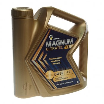 2 899 р. Масло моторное MAGNUM Ultratec FE 5W30 SNGF-5 синт.4л РОСНЕФТЬ РОСНЕФТЬ 40816342  с доставкой в г. Кемерово. Увеличить фотографию 1