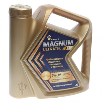 3 599 р. Масло моторное MAGNUM Ultratec A3 0W30 SNCFA3B4 синт.4л РОСНЕФТЬ РОСНЕФТЬ 40816842  с доставкой в г. Кемерово. Увеличить фотографию 1