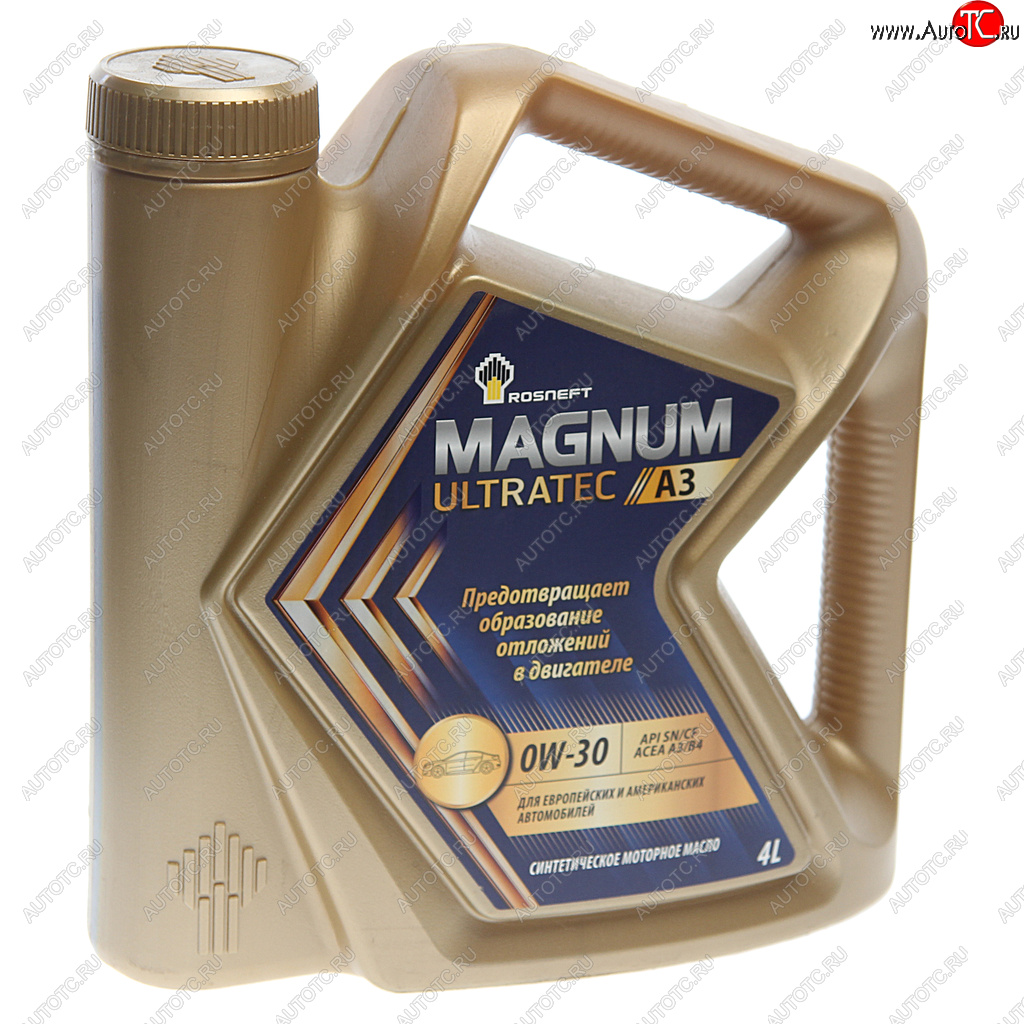 3 599 р. Масло моторное MAGNUM Ultratec A3 0W30 SNCFA3B4 синт.4л РОСНЕФТЬ РОСНЕФТЬ 40816842  с доставкой в г. Кемерово