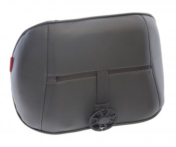 1 589 р. Подушка поясничная экокожа-велюр т.серая-серая Flex M CARFASHION CARFASHION 41567  с доставкой в г. Кемерово. Увеличить фотографию 2