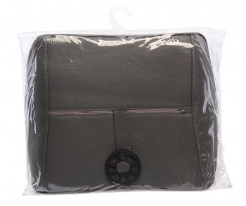 1 699 р. Подушка поясничная экокожа-велюр т.серая-серая Flex L CARFASHION CARFASHION 41576  с доставкой в г. Кемерово. Увеличить фотографию 2