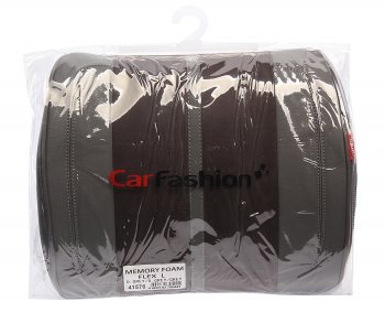 1 699 р. Подушка поясничная экокожа-велюр т.серая-серая Flex L CARFASHION CARFASHION 41576  с доставкой в г. Кемерово. Увеличить фотографию 1
