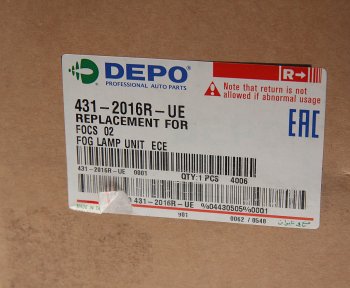 2 299 р. Фара противотуманная FORD Focus (98-05) правая DEPO DEPO 431-2016r-ue  с доставкой в г. Кемерово. Увеличить фотографию 4