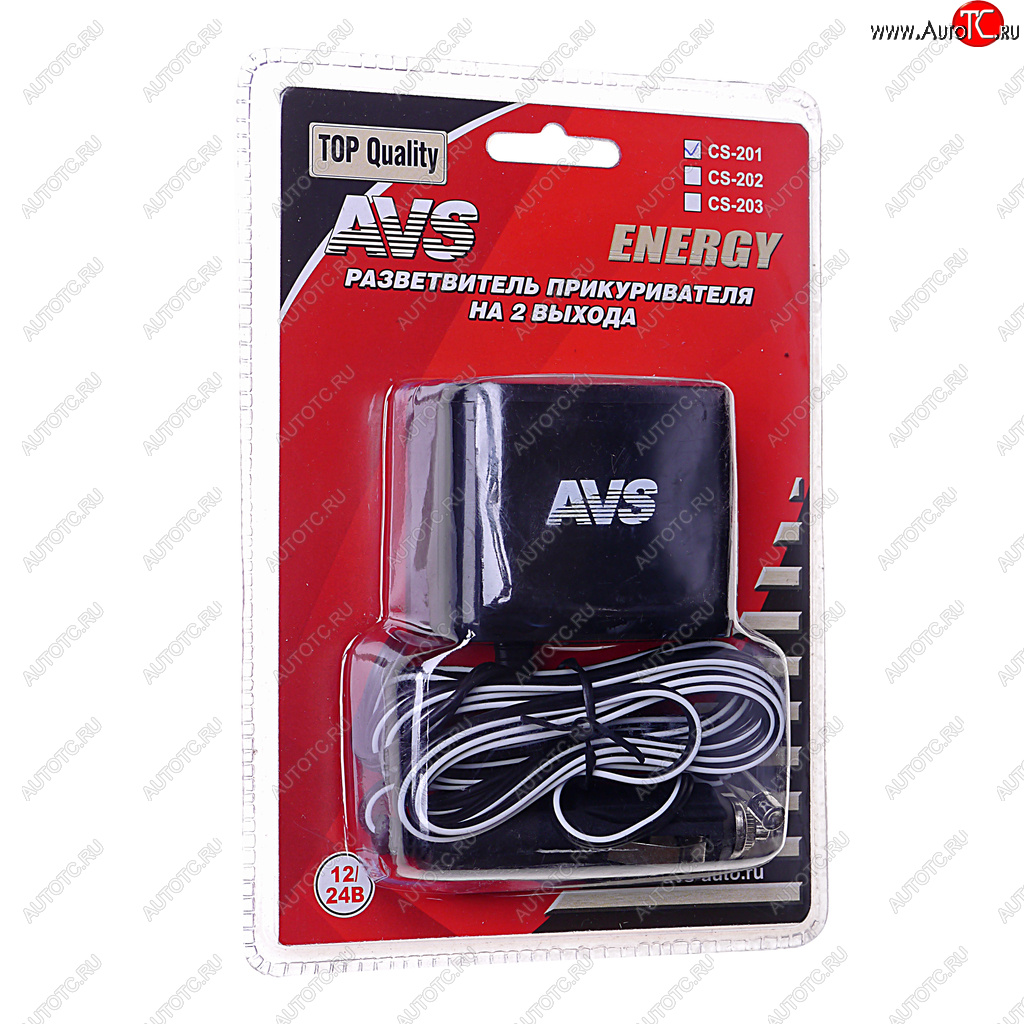 539 р. Разветвитель прикуривателя 2-х гнездовой 12V-24V с удлинителем AVS AVS 43224  с доставкой в г. Кемерово