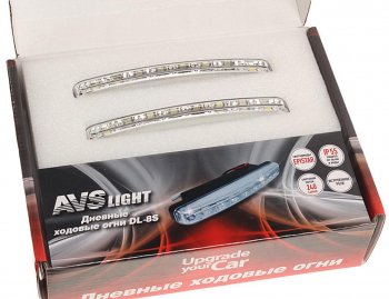 759 р. Огни ходовые дневного света 12V 2.4W 8 светодиодов 2шт. AVS AVS 43477  с доставкой в г. Кемерово. Увеличить фотографию 3