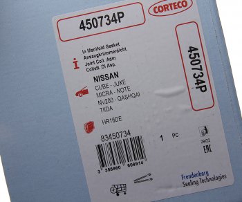 1 139 р. Прокладка коллектора NISSAN Micra (K12),Tiida впускного CORTECO CORTECO 450734p  с доставкой в г. Кемерово. Увеличить фотографию 2