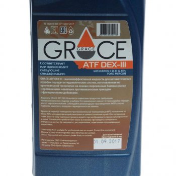 639 р. Масло трансмиссионное ATF DEXRON III D для АКПП 1л GRACE GRACE 4603728814537  с доставкой в г. Кемерово. Увеличить фотографию 2
