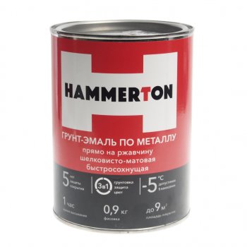 769 р. Грунт-эмаль по ржавчине серая 0.9л HAMMERTON HAMMERTON 4607808740617  с доставкой в г. Кемерово. Увеличить фотографию 1