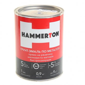 799 р. Грунт-эмаль по ржавчине синяя 0.9л HAMMERTON HAMMERTON 4607808740716  с доставкой в г. Кемерово. Увеличить фотографию 1