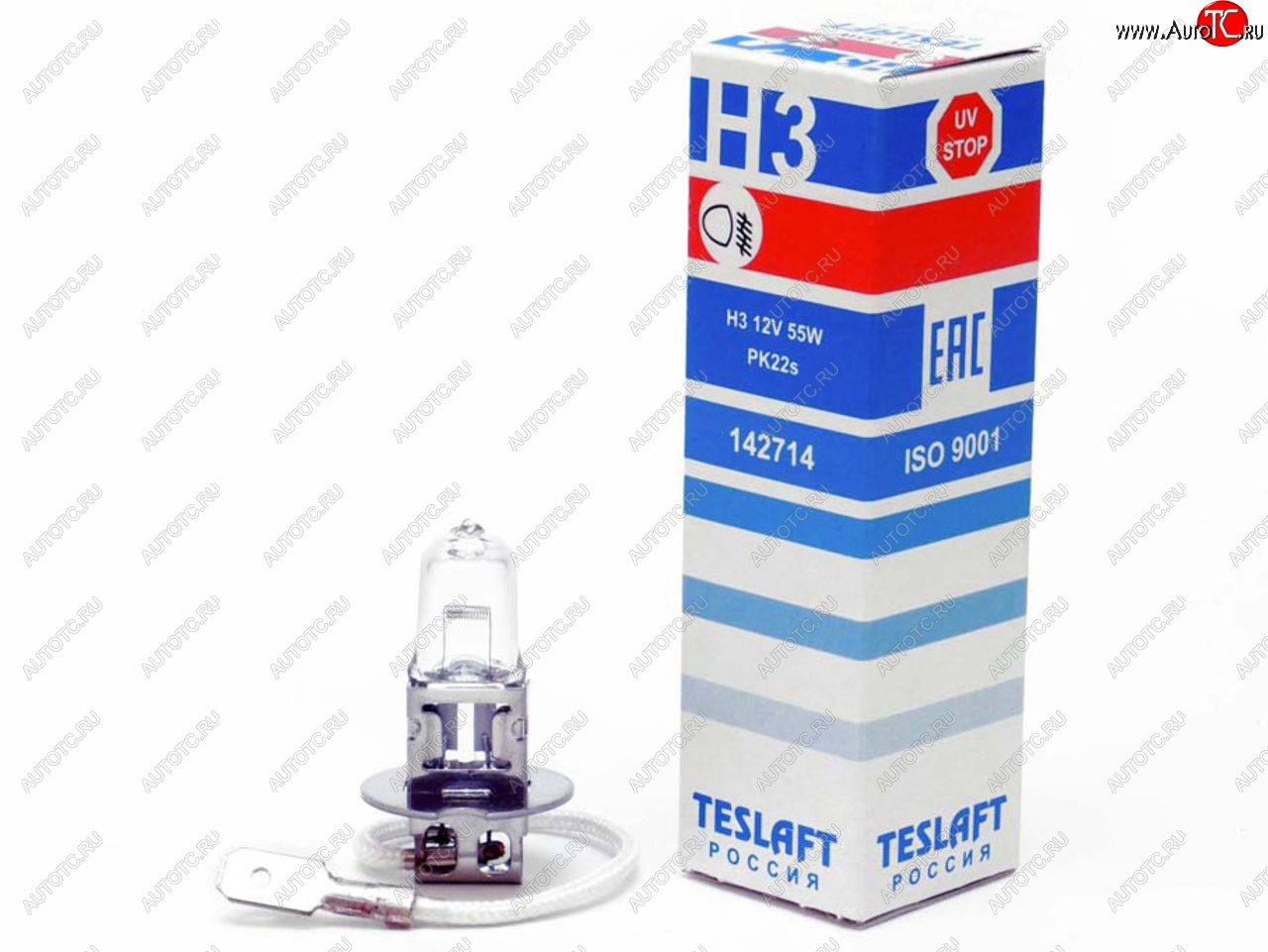 76 р. Лампа 12V H3 55W РK22s 1450лм Стандарт TESLAFT (Россия) TESLAFT 4631111142714  с доставкой в г. Кемерово