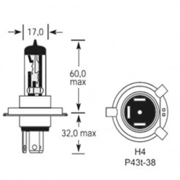 163 р. Лампа 12V H4 6055W P43t-38 16501000лм Стандарт TESLAFT (Россия) TESLAFT 4631111142752  с доставкой в г. Кемерово. Увеличить фотографию 2