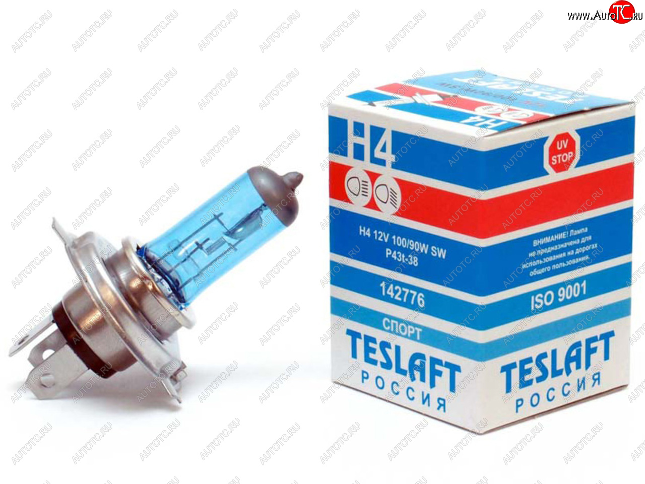 319 р. Лампа 12V H4 10090W P43t-38 39003850К 21001000лм Super White TESLAFT (Россия) TESLAFT 4631111142776  с доставкой в г. Кемерово