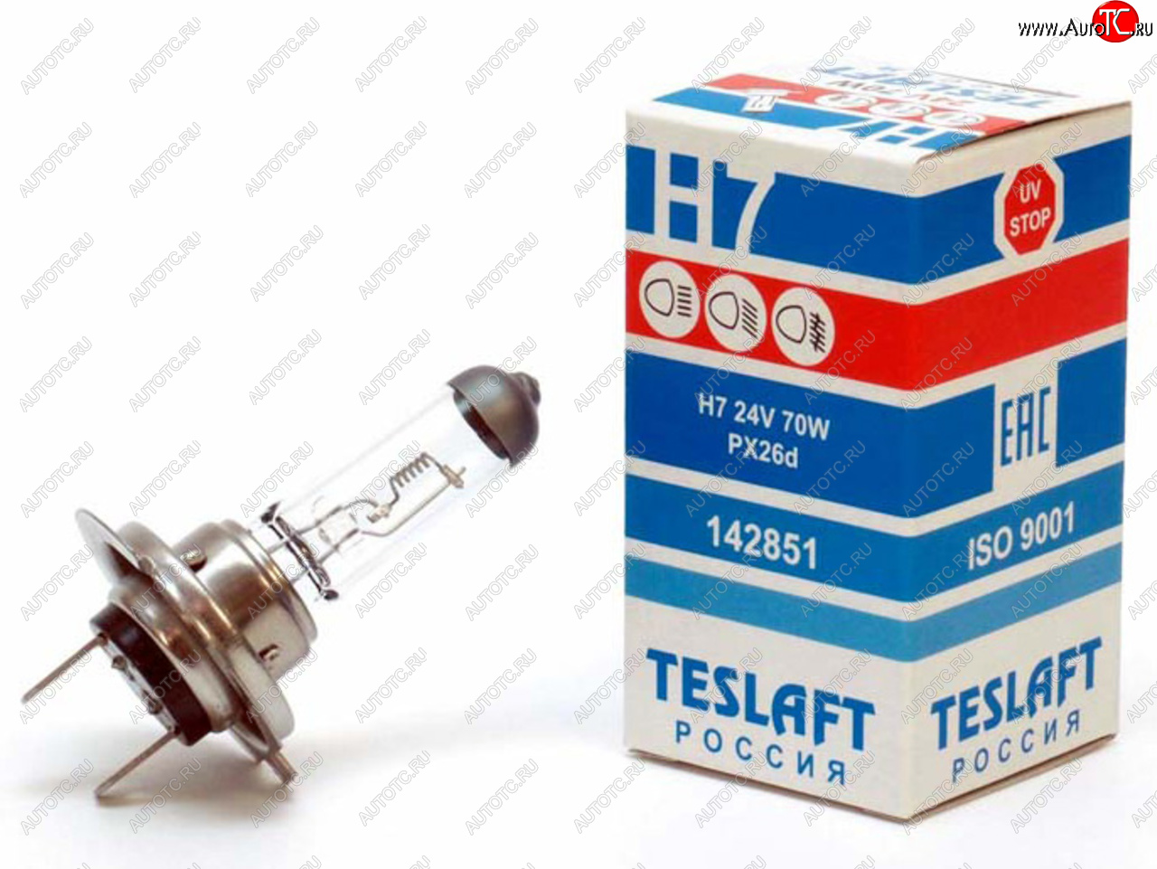 247 р. Лампа 24V H7 70W PX26d 1750лм Стандарт TESLAFT (Россия) TESLAFT 4631111142851  с доставкой в г. Кемерово