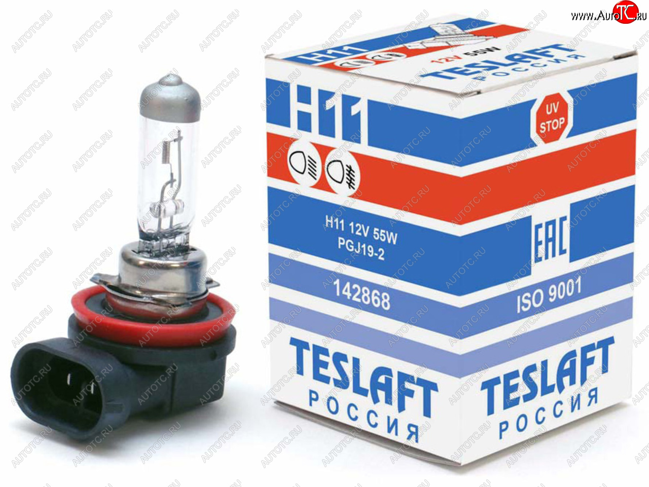299 р. Лампа 12V H11 55W PGJ19-2 1350лм Стандарт TESLAFT (Россия) TESLAFT 4631111142868  с доставкой в г. Кемерово
