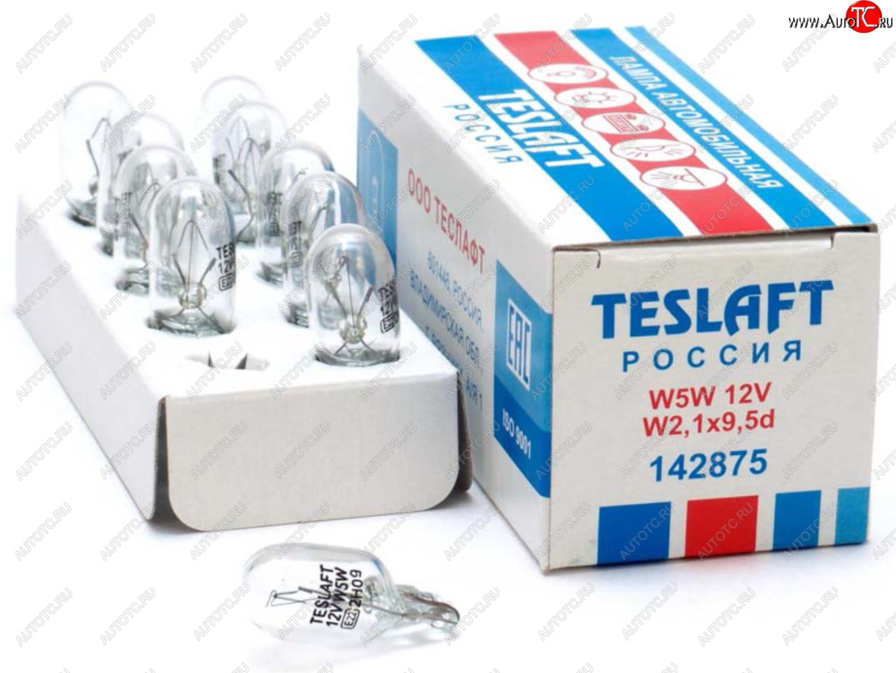 16 р. Лампа 12V W5W T10 W2.1x9.5d 50лм Стандарт TESLAFT (Россия) TESLAFT 4631111142875  с доставкой в г. Кемерово