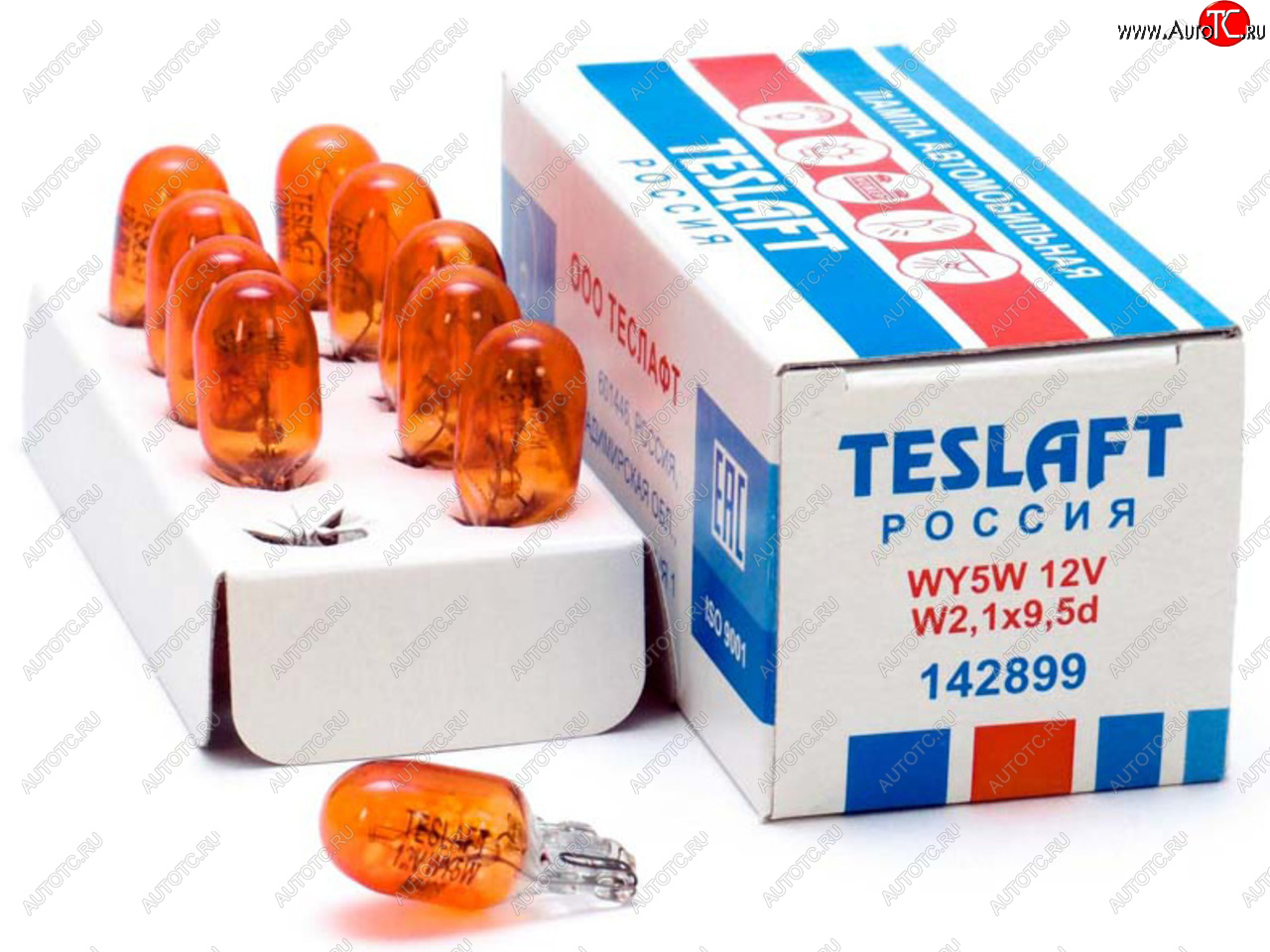 21 р. Лампа 12V WY5W W2.1x9.5d 30лм желтая Amber TESLAFT (Россия) TESLAFT 4631111142899  с доставкой в г. Кемерово