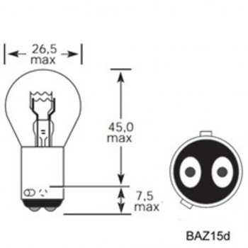 31 р. Лампа 12V P214W BAZ15d 44015лм Стандарт TESLAFT (Россия) TESLAFT 4631111142998  с доставкой в г. Кемерово. Увеличить фотографию 2