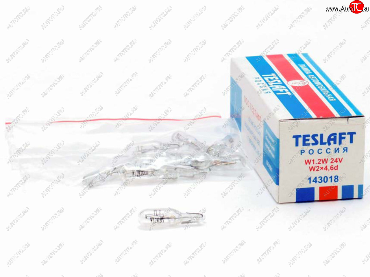 19 р. Лампа 24V W1.2W W2x4.6d 8лм Стандарт TESLAFT (Россия) TESLAFT 4631111143018  с доставкой в г. Кемерово