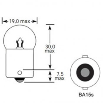 26 р. Лампа 12V R5W BA15s 50лм Стандарт TESLAFT (Россия) TESLAFT 4631111143056  с доставкой в г. Кемерово. Увеличить фотографию 4