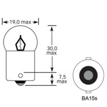 28 р. Лампа 24V R10W BA15s 130лм Стандарт TESLAFT (Россия) TESLAFT 4631111143087  с доставкой в г. Кемерово. Увеличить фотографию 4