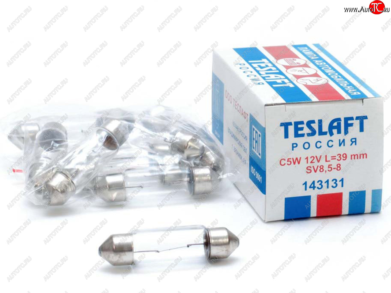 34 р. Лампа 12V C5W SV8.5-8 39мм 53лм TESLAFT (Россия) TESLAFT 4631111143131  с доставкой в г. Кемерово