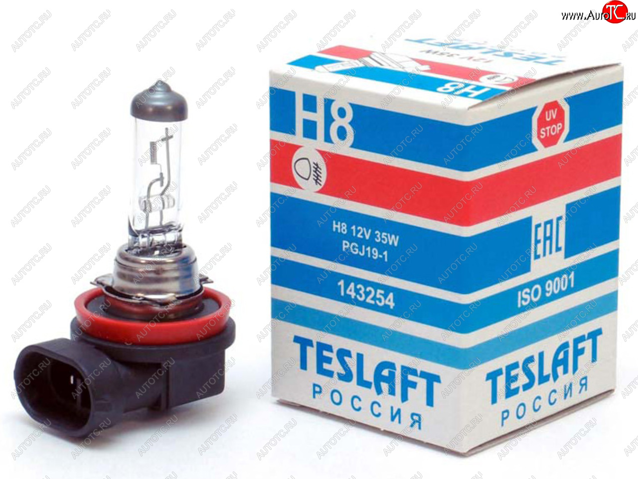 299 р. Лампа 12V H8 35W PGJ19-1 800лм Стандарт TESLAFT (Россия) TESLAFT 4631111143254  с доставкой в г. Кемерово