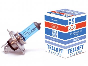 319 р. Лампа 12V H4 6055W P43t-38 38503800К 1290950лм Super White TESLAFT (Россия) TESLAFT 4631111145586  с доставкой в г. Кемерово. Увеличить фотографию 1