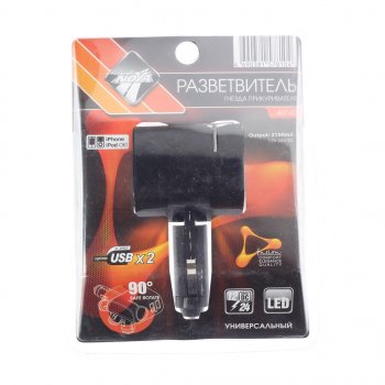 649 р. Разветвитель прикуривателя 1-но гнездовой 12-24V 2USB NOVA BRIGHT NOVA BRIGHT 46548  с доставкой в г. Кемерово. Увеличить фотографию 1