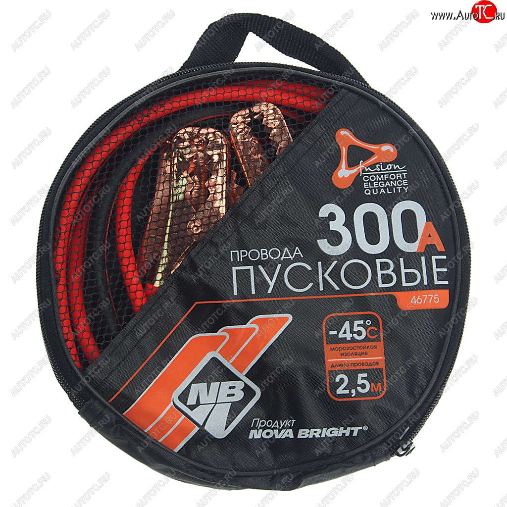 589 р. Провода для прикуривания 300А 2.5м Fusion NOVA BRIGHT NOVA BRIGHT 46775  с доставкой в г. Кемерово