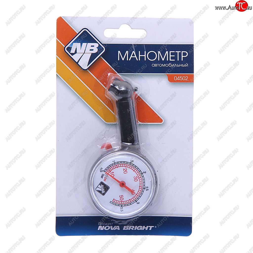 110 р. Манометр шинный механический 3.5атм. NOVA BRIGHT NOVA BRIGHT 47755  с доставкой в г. Кемерово