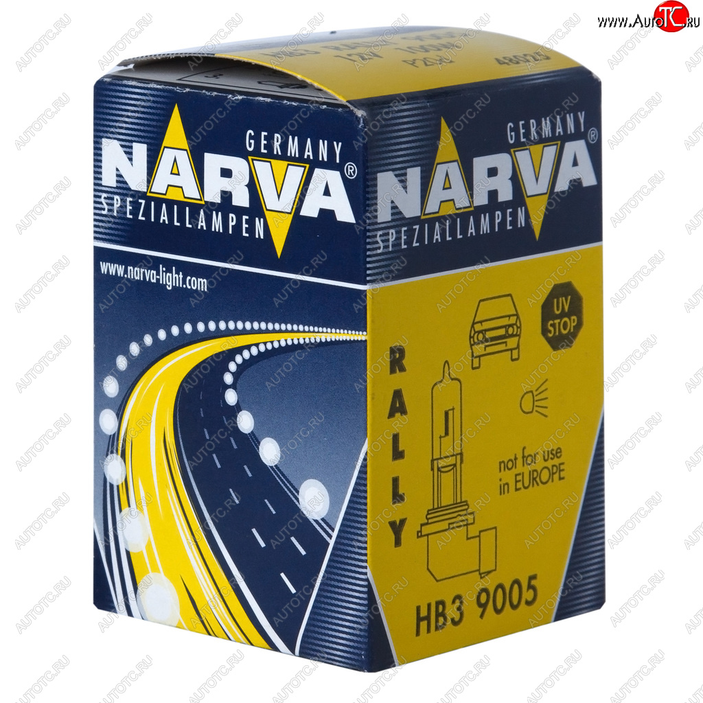 559 р. Лампа 12V HB3 100W P20d Rallye NARVA NARVA 480253000  с доставкой в г. Кемерово