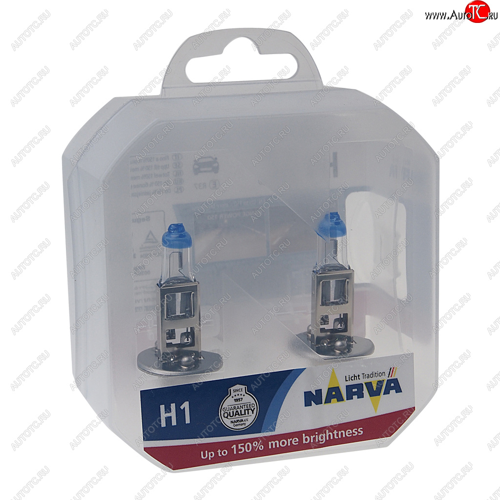 1 399 р. Лампа 12V H1 55W P14.5s +150% бокс (2шт.) Range Power 150 NARVA NARVA 480682100  с доставкой в г. Кемерово