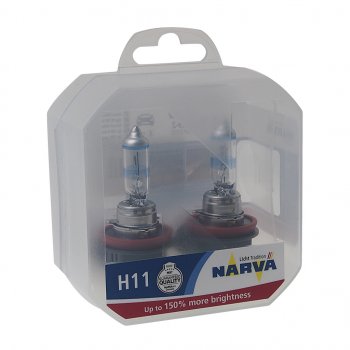 2 769 р. Лампа 12V H11 55W PGJ19-2 +150% бокс (2шт.) Range Power 150 NARVA NARVA 481012100  с доставкой в г. Кемерово. Увеличить фотографию 1