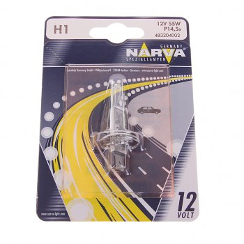 204 р. Лампа 12V H1 55W P14.5s блистер (1шт.) Standard NARVA NARVA 483204000  с доставкой в г. Кемерово. Увеличить фотографию 1