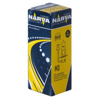 151 р. Лампа 12V H3 55W PK22s Standard NARVA NARVA 483213000  с доставкой в г. Кемерово. Увеличить фотографию 1