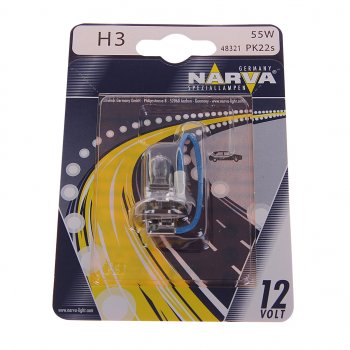 195 р. Лампа 12V H3 55W PK22s блистер (1шт.) Standard NARVA NARVA 483214000  с доставкой в г. Кемерово. Увеличить фотографию 1