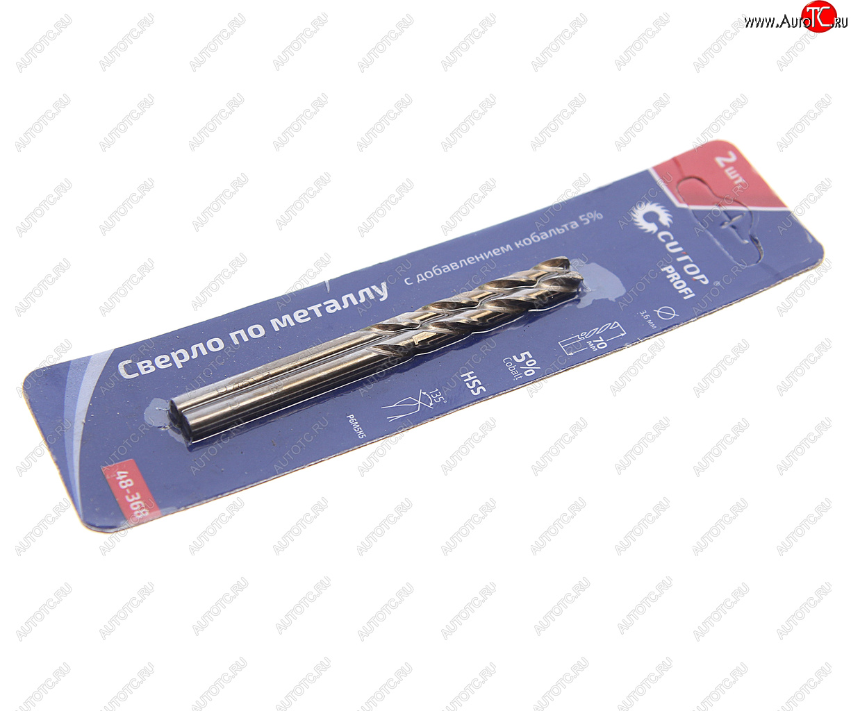 209 р. Сверло по металлу 3.6х70мм HSS Cobalt CUTOP CUTOP 48-368  с доставкой в г. Кемерово