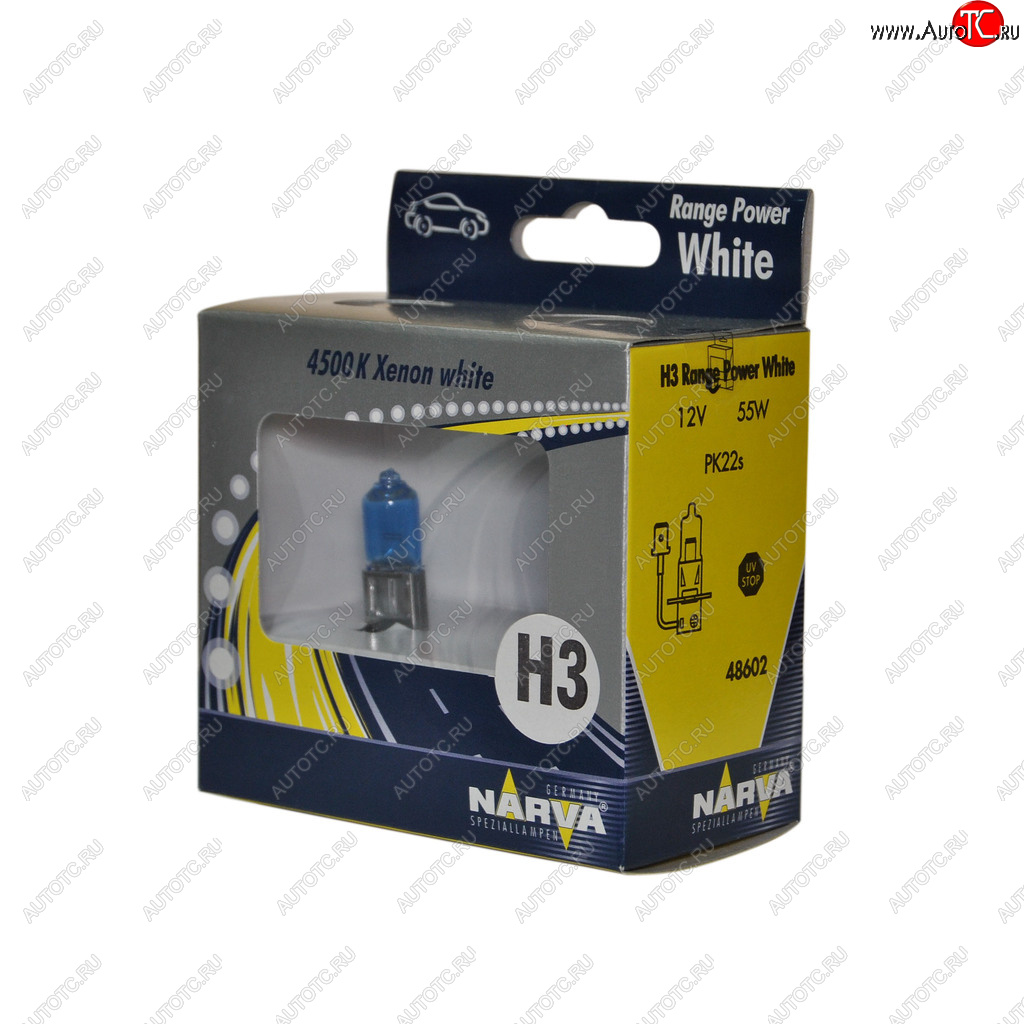 559 р. Лампа 12V H3 55W PK22s 4500K бокс (2шт.) Range Power White NARVA NARVA 486022100  с доставкой в г. Кемерово