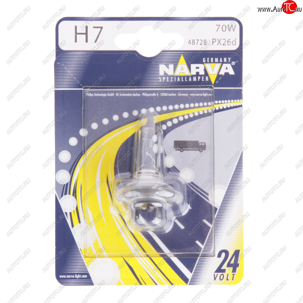719 р. Лампа 24V H7 70W PX26d блистер (1шт.) Standard NARVA NARVA 487284000  с доставкой в г. Кемерово