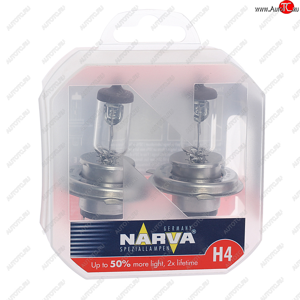 819 р. Лампа 12V H4 6055W P43t-38 +50% бокс (2шт.) Range Power 50+ NARVA NARVA 488612100  с доставкой в г. Кемерово